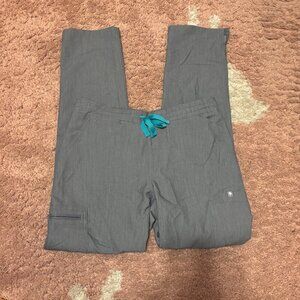 Figs Yola Skinny Scrub Pants Womens Small Nursing Medical Uniform Graphite Gray